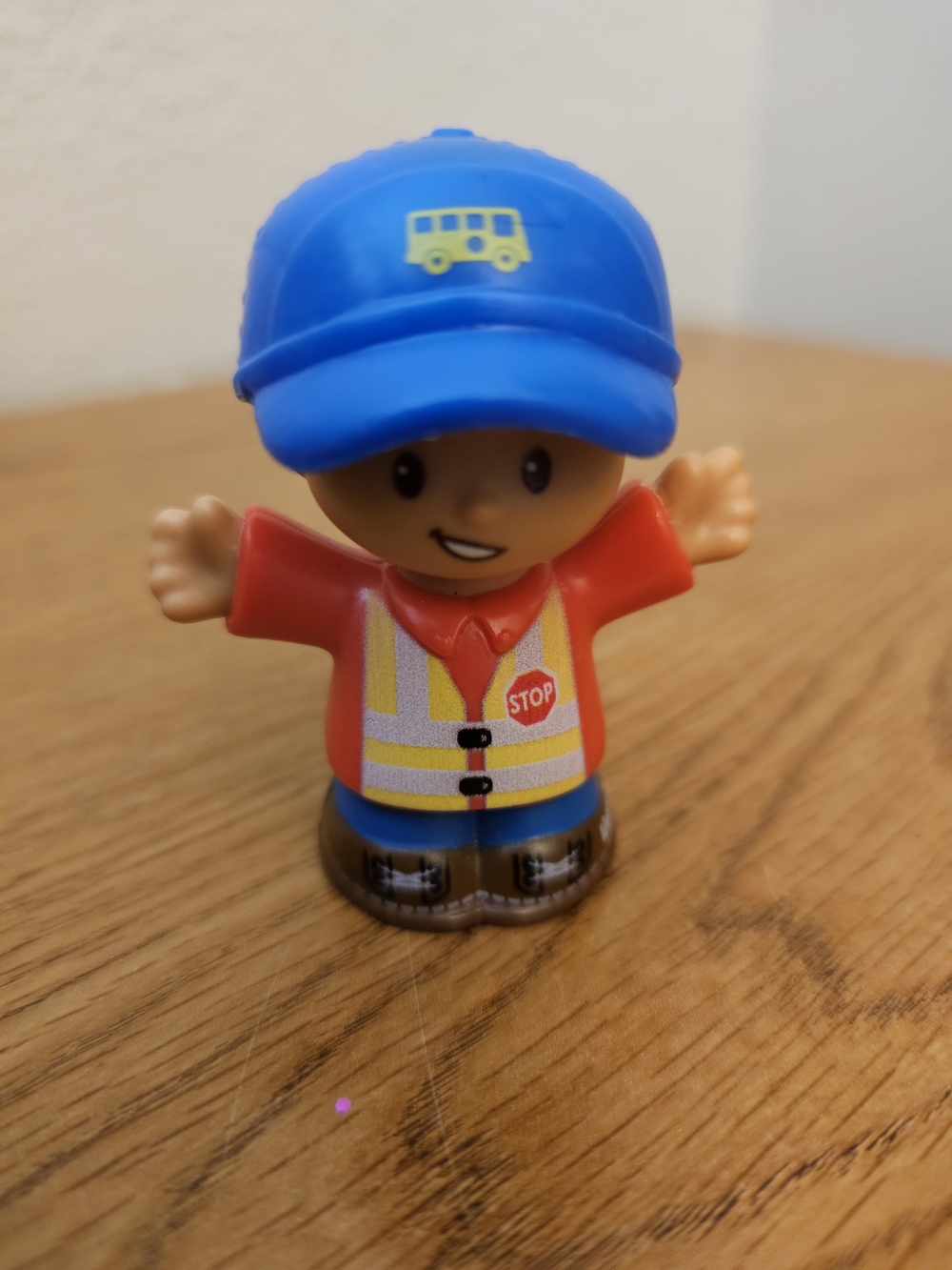 4/$10 Fisher Price Little People School Bus Crossing Guard Toy Figure